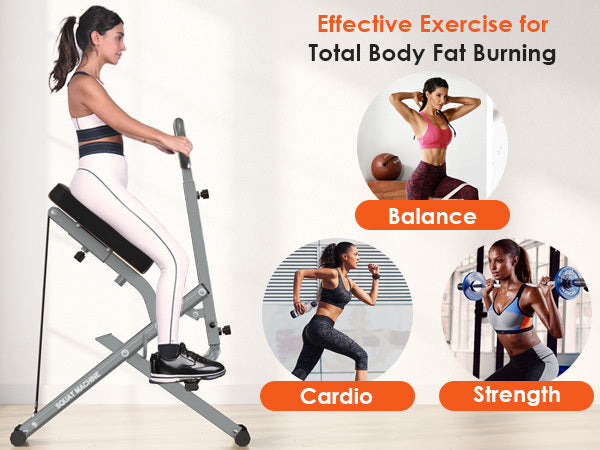 Effective full-body workout with Home Gym Squat Machine - Adjustable Resistance. Targets balance, cardio, and strength for fat burning.