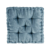 Blue textured cushion on a white background