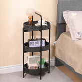 Modern 3-Tier Handwoven Side Table