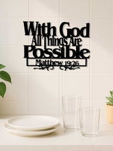 Faith-based wall sign reading &