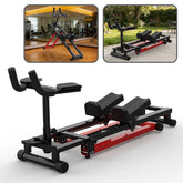 Rowing machine with two inset images showing its use indoors and outdoors.
