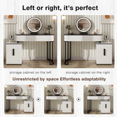 Modern Vanity Table with Storage | Adjustable Height, Multi-functional