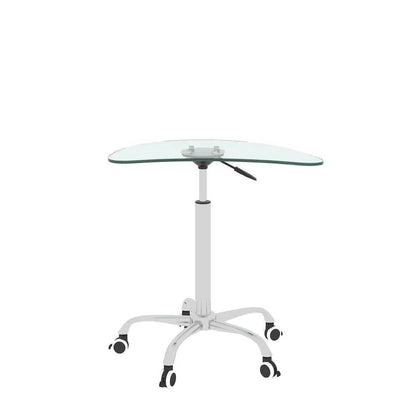 MLNshops Adjustable Glass Table with Wheels for Home Office - MLNshops