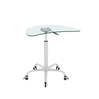 MLNshops Adjustable Glass Table with Wheels for Home Office - MLNshops