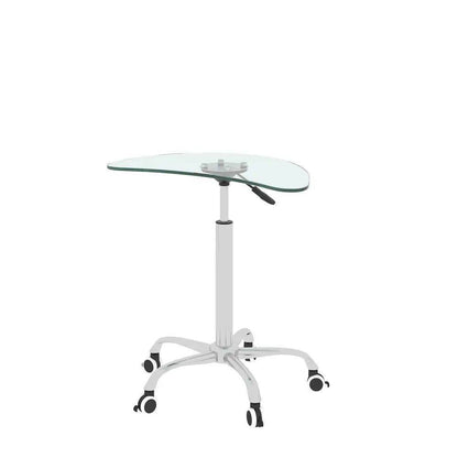 MLNshops Adjustable Glass Table with Wheels for Home Office - MLNshops