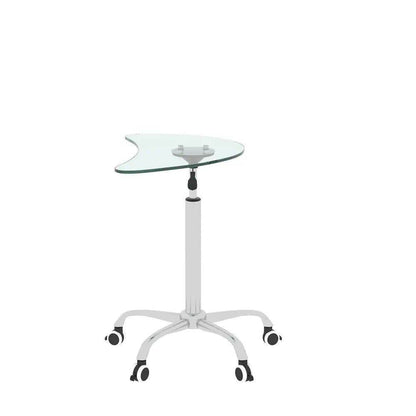 MLNshops Adjustable Glass Table with Wheels for Home Office - MLNshops