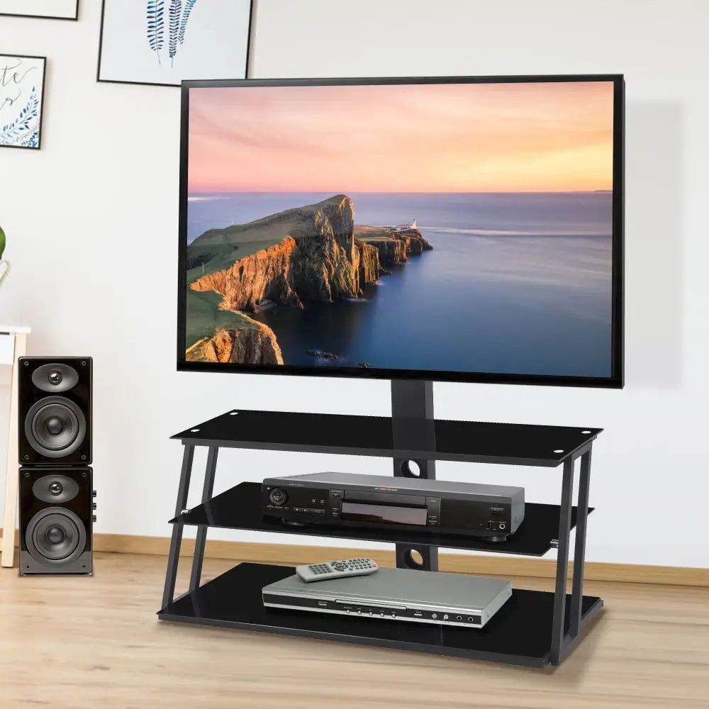 MLNshops Adjustable Glass TV Stand for Modern Living Rooms - MLNshops