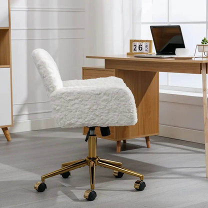 MLNshops Adjustable Home Office Chair in White