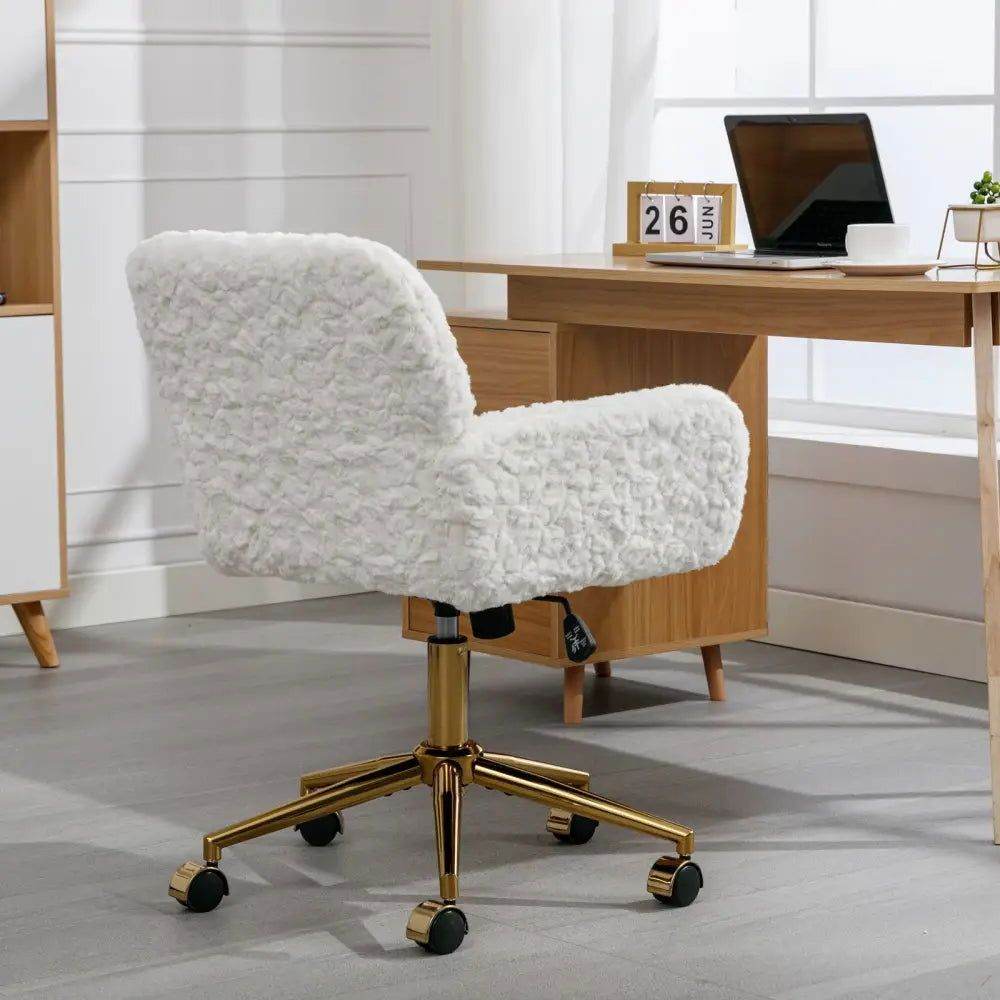 MLNshops Adjustable Home Office Chair in White