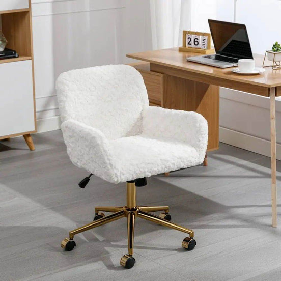 MLNshops Adjustable Home Office Chair in White