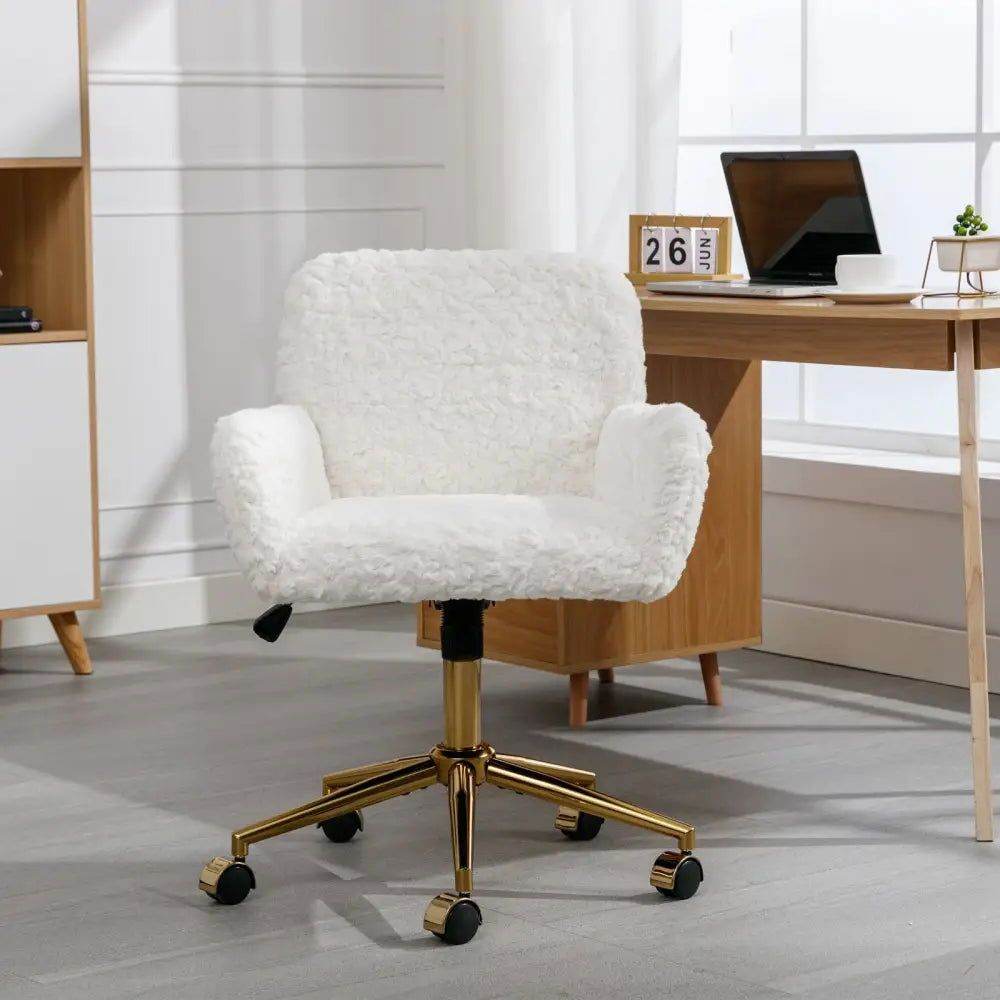 MLNshops Adjustable Home Office Chair in White