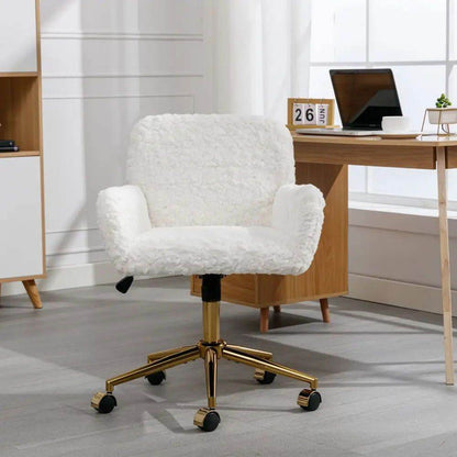 MLNshops Adjustable Home Office Chair in White