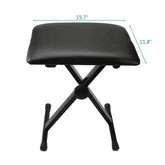 MLNshops Adjustable Piano Bench - Folding Design & Comfort