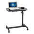 MLNshops Adjustable Rolling Computer Desk - Black Design Default Title