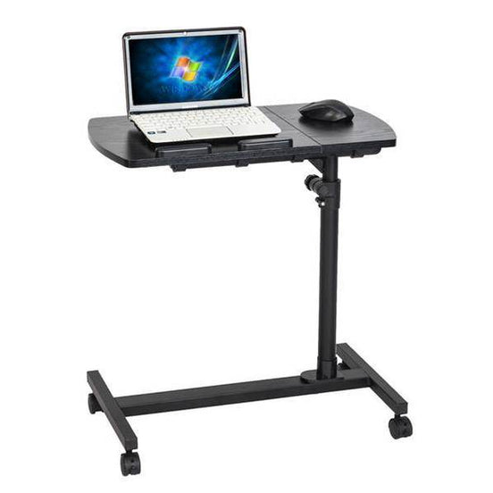 MLNshops Adjustable Rolling Computer Desk - Black Design