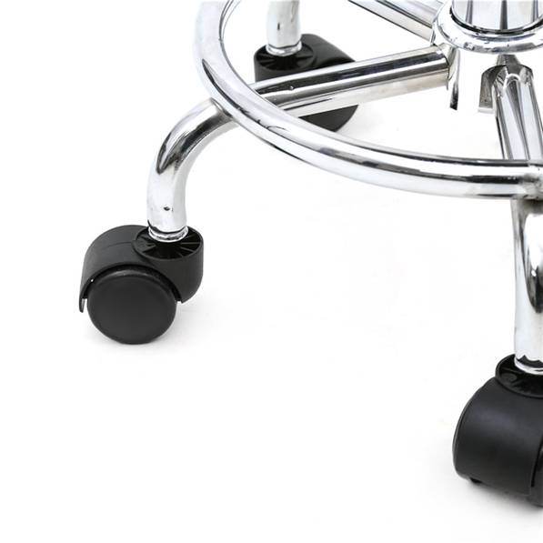 Adjustable Salon Stool with Backrest, Rolling Chair
