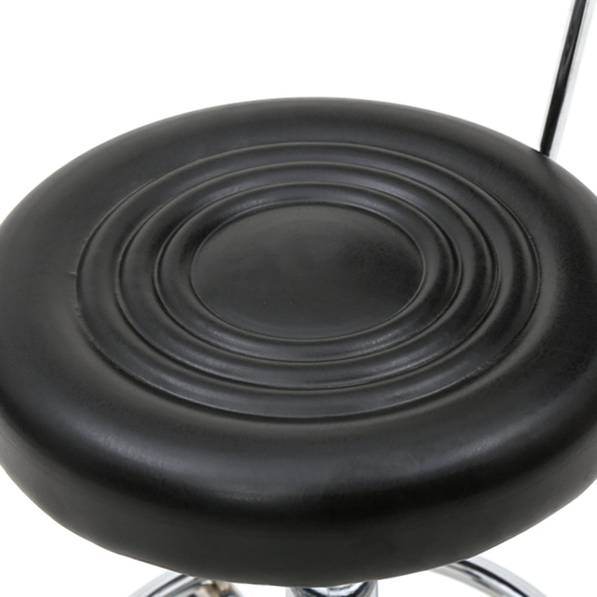 Adjustable Salon Stool with Backrest, Rolling Chair