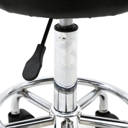 Adjustable Salon Stool with Backrest, Rolling Chair