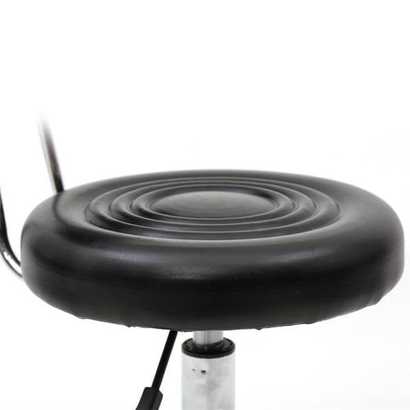 Adjustable Salon Stool with Backrest, Rolling Chair