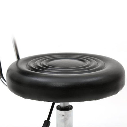 Adjustable Salon Stool with Backrest, Rolling Chair