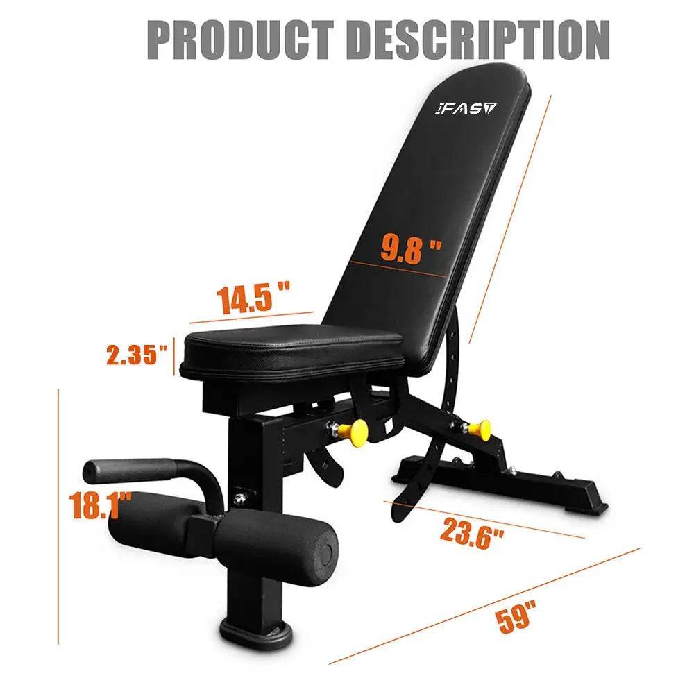 MLNshops Adjustable Weight Bench for Home Fitness