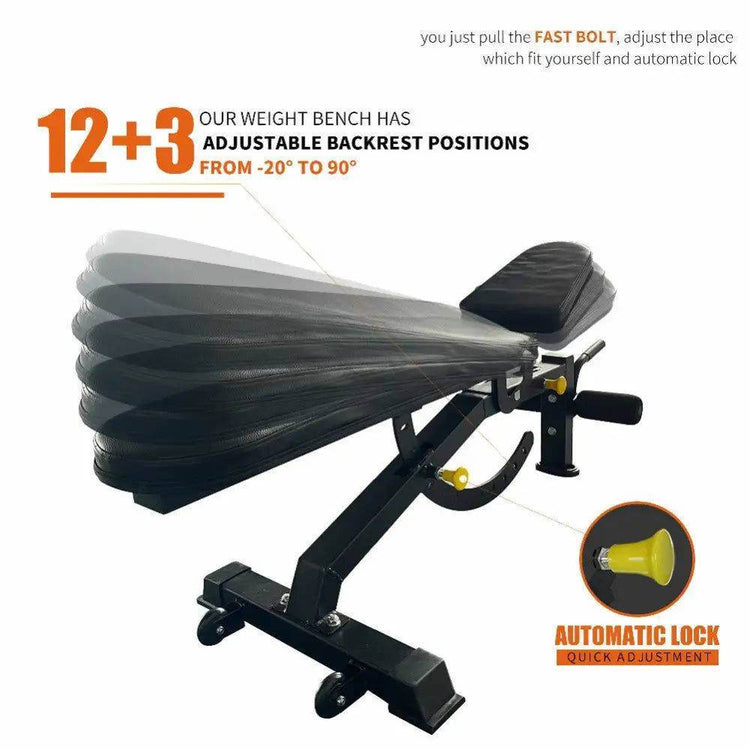 MLNshops Adjustable Weight Bench for Home Fitness
