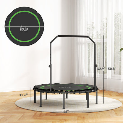 Exercise Trampoline, Portable Foldable Fitness Trampoline Rebounder