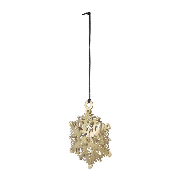 Single snowflake hanging ornament with hanging loop