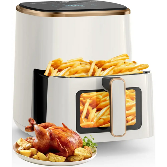 Air Fryer, VEWIOR 5.3Qt Air fryer with Viewing Window, 7 Custom Presets Large Air Fryer Oven with Smart Digital Touchscreen MLNshops]