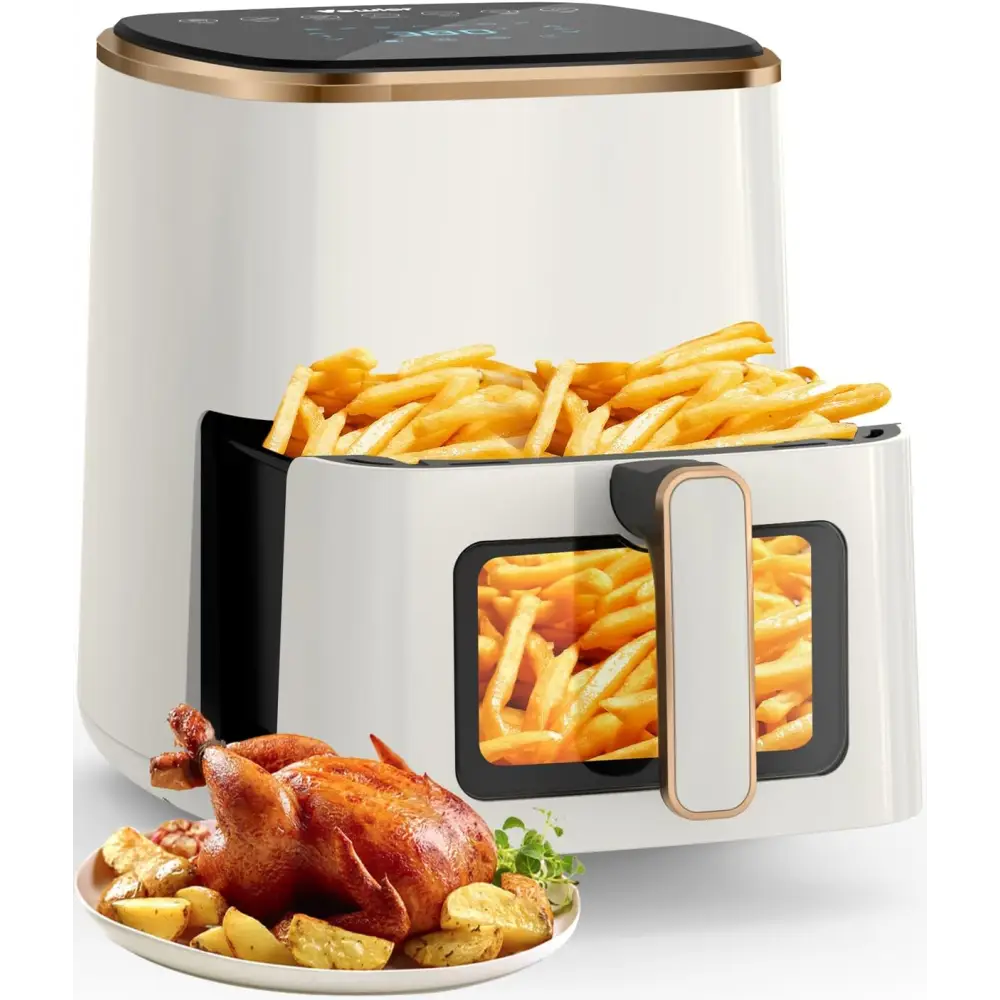 Air Fryer, VEWIOR 5.3Qt Air fryer with Viewing Window, 7 Custom Presets Large Air Fryer Oven with Smart Digital Touchscreen MLNshops]