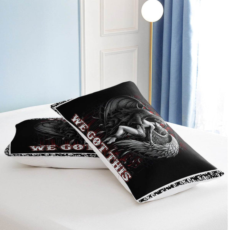 MLNSHOPS Angel Print Duvet Cover Queen Set