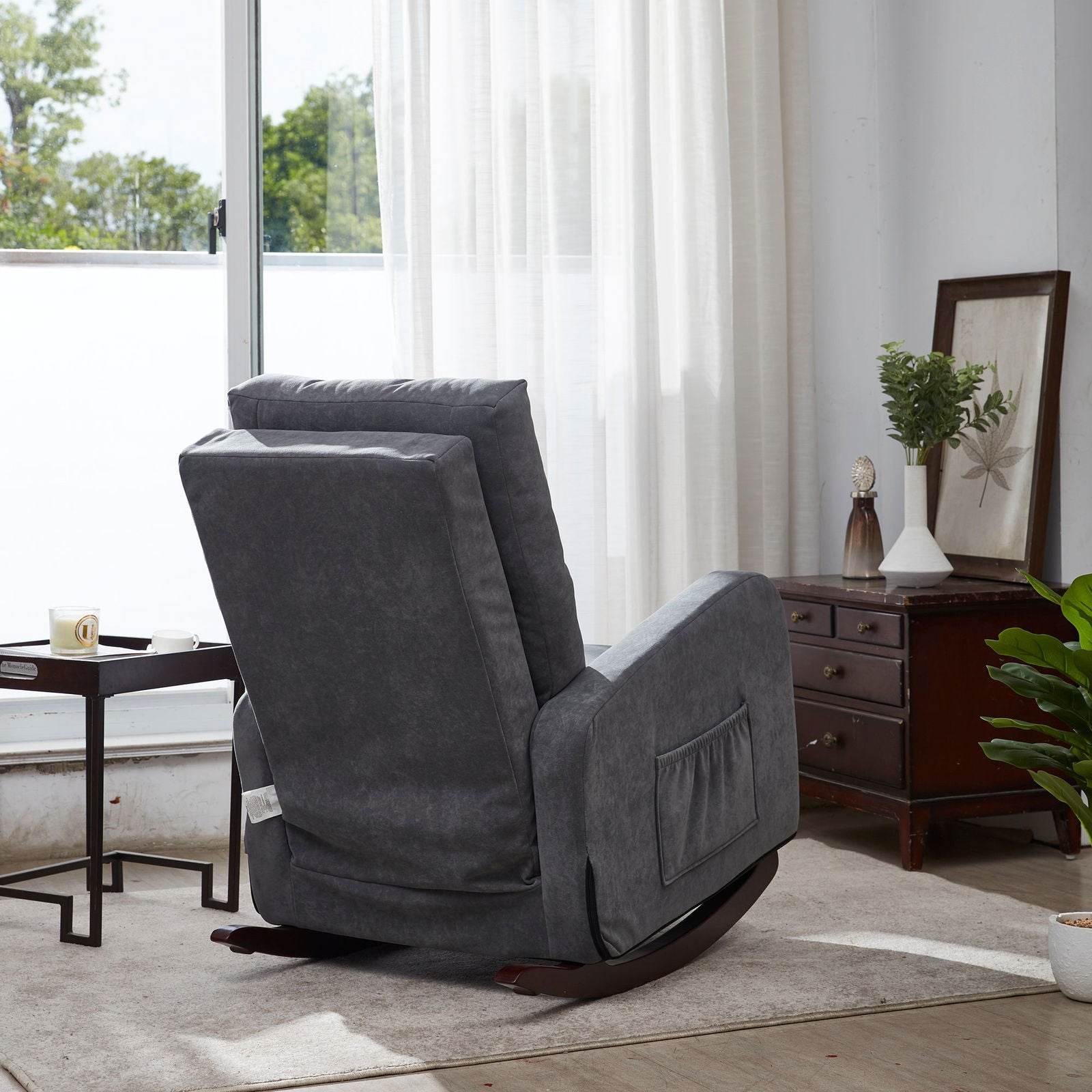 MLNshops Antique Gray Recliner Armchair for Comfort