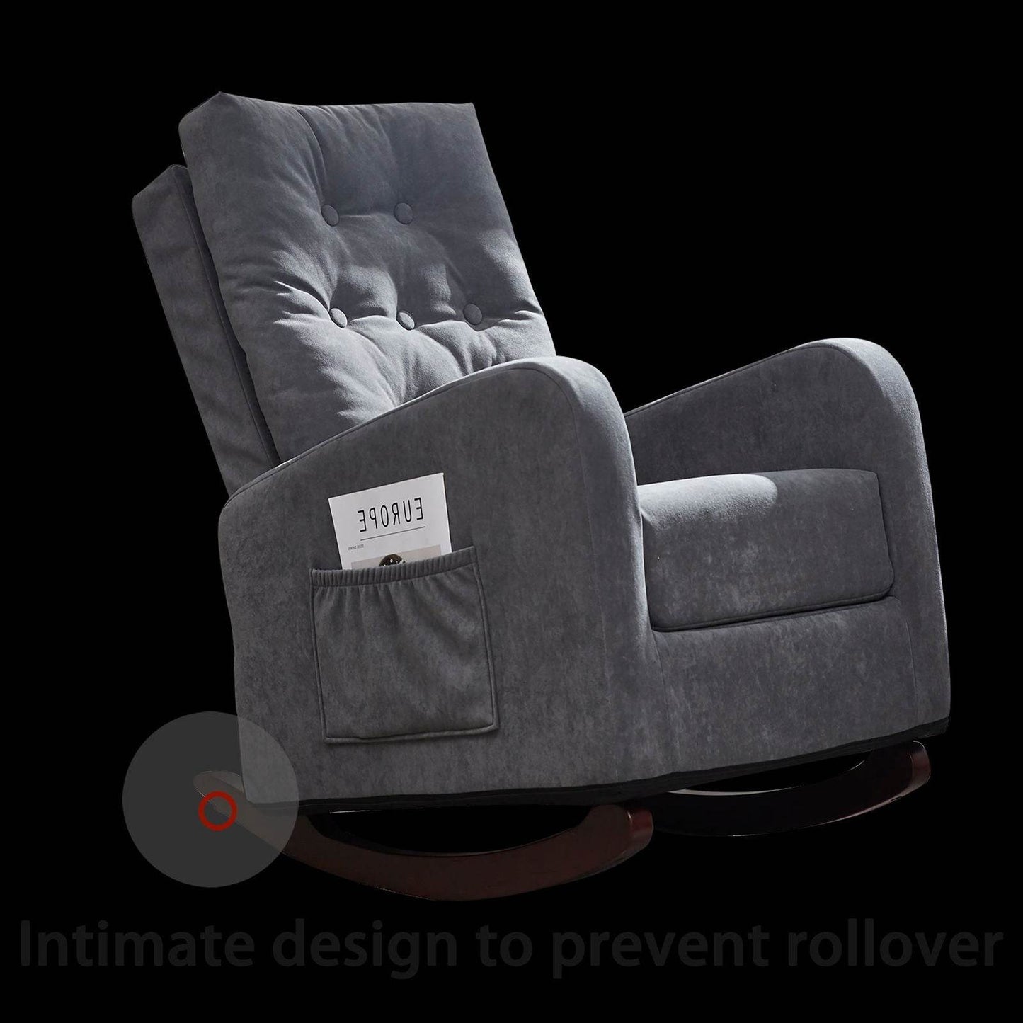 MLNshops Antique Gray Recliner Armchair for Comfort