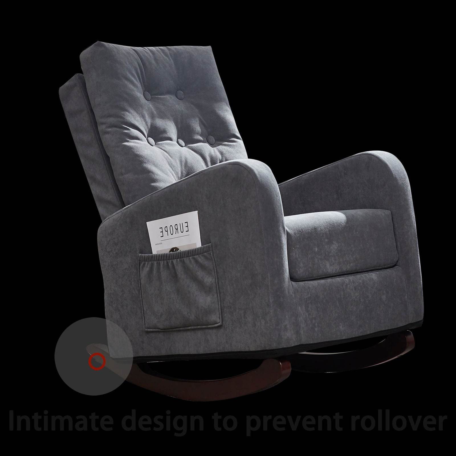 MLNshops Antique Gray Recliner Armchair for Comfort