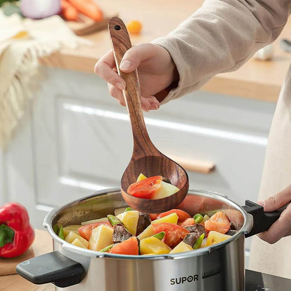 MLNshops teak wood kitchen utensils set - Durable Spoons