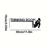 Dimensions of funny bathroom wall art metal sign &