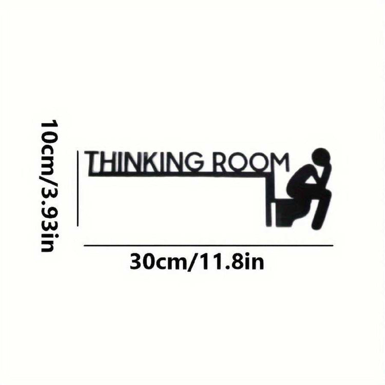Dimensions of funny bathroom wall art metal sign &