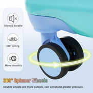 20' Carry-on Luggage with Cup Holder – Lightweight Glossy Hardshell Suitcases with Spinner Wheels, TSA Lock, Airline Approved, 2 Piece Set