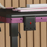 Pink nail art case with lockable drawers and 360-degree rotating wheels