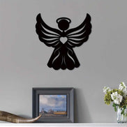 Gothic Angel iron Wall Art with Heart