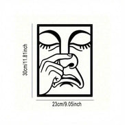Dimensions of Funny Nose Picking Expression Wall Art shown as 30cm x 23cm, ideal for trendy and humorous wall decoration.