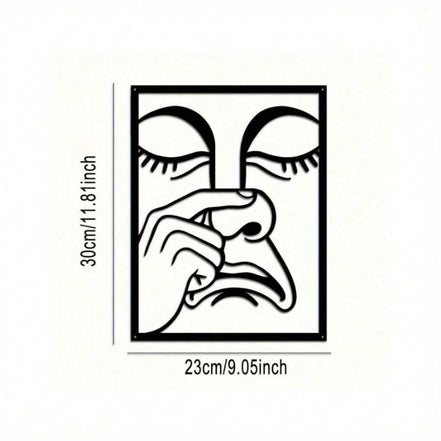 Dimensions of Funny Nose Picking Expression Wall Art shown as 30cm x 23cm, ideal for trendy and humorous wall decoration.