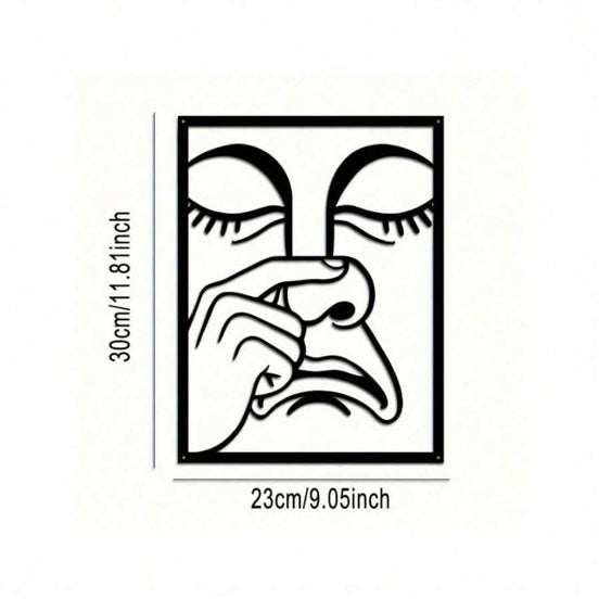 Dimensions of Funny Nose Picking Expression Wall Art shown as 30cm x 23cm, ideal for trendy and humorous wall decoration.