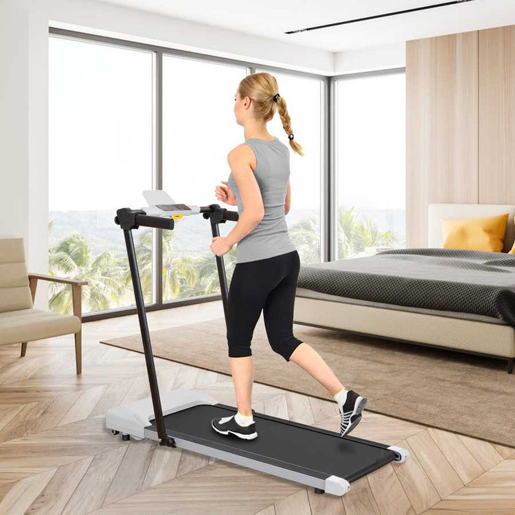 Compact foldable treadmill for easy storage