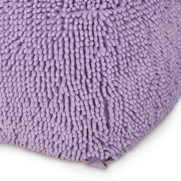 Close-up of a purple textured bath mat on a white background