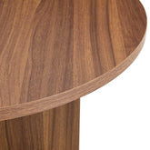 Versatile Walnut-Finished MDF Round Coffee Table