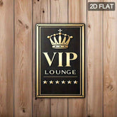 Elegant VIP Lounge Metal Wall Art for Home Decor