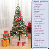 6 ft Christmas tree with ornaments and LED lights, view 2