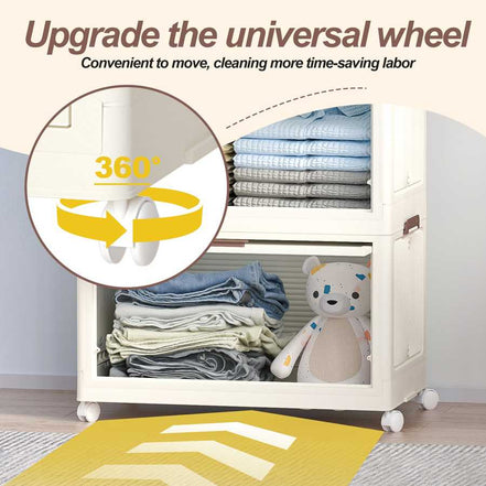 Portable Wardrobe Closet Storage Organizer & Magnetic Doors