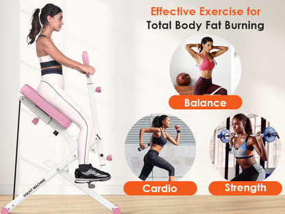 Squat Machine - Foldable Squat Rowing for balance, cardio, and strength training, ideal for total body fat burning.